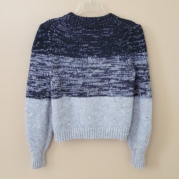 Banana Republic Womens Gray Ombre Wool Alpaca Blend Cropped Sweater - Size Small - Picture 6 of 7